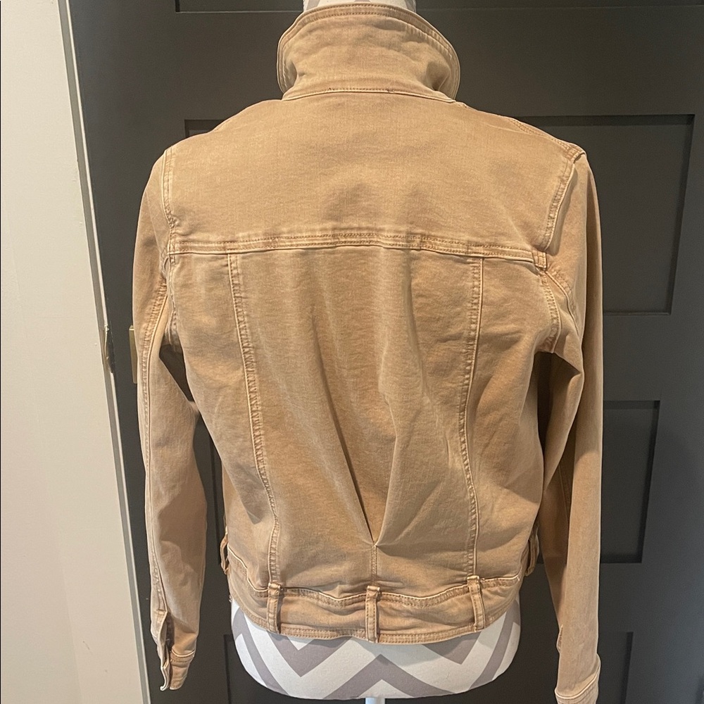 Tribal Preppy Khaki Denim Jean Jacket Size PS - Picture 6 of 8